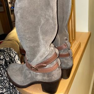 Frye olive green leather boots size 6 1/2